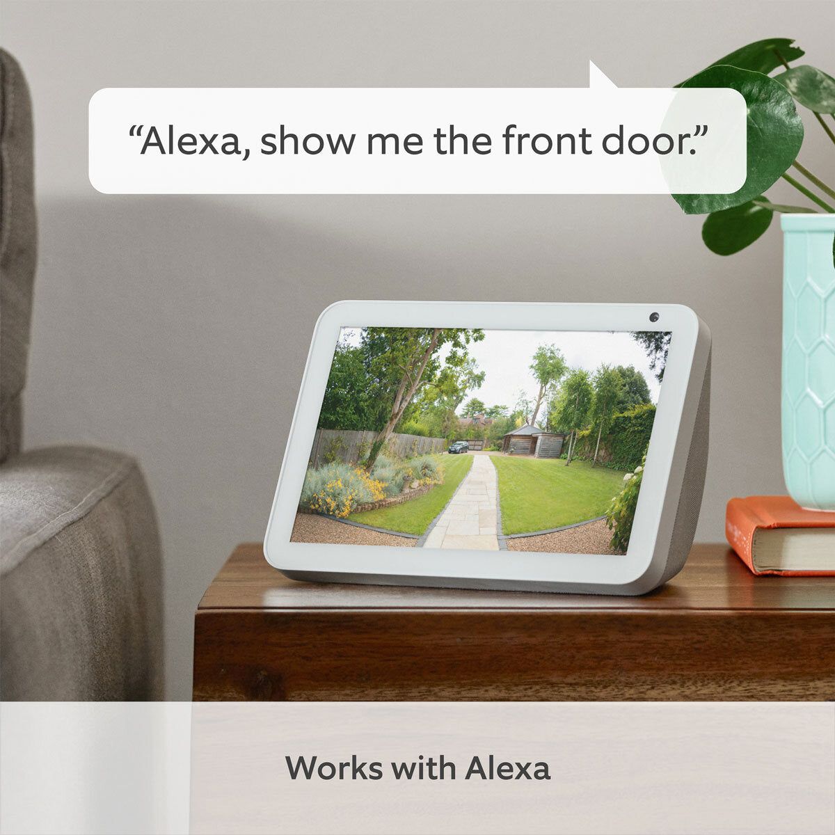 Ring Stick Up Cam Pro with Solar Panel in White