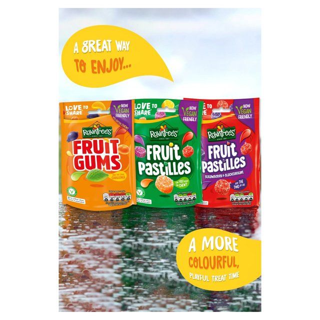 Rowntree's Fruit Pastilles Strawberry & Blackcurrant Sweets Sharing Bag 143g