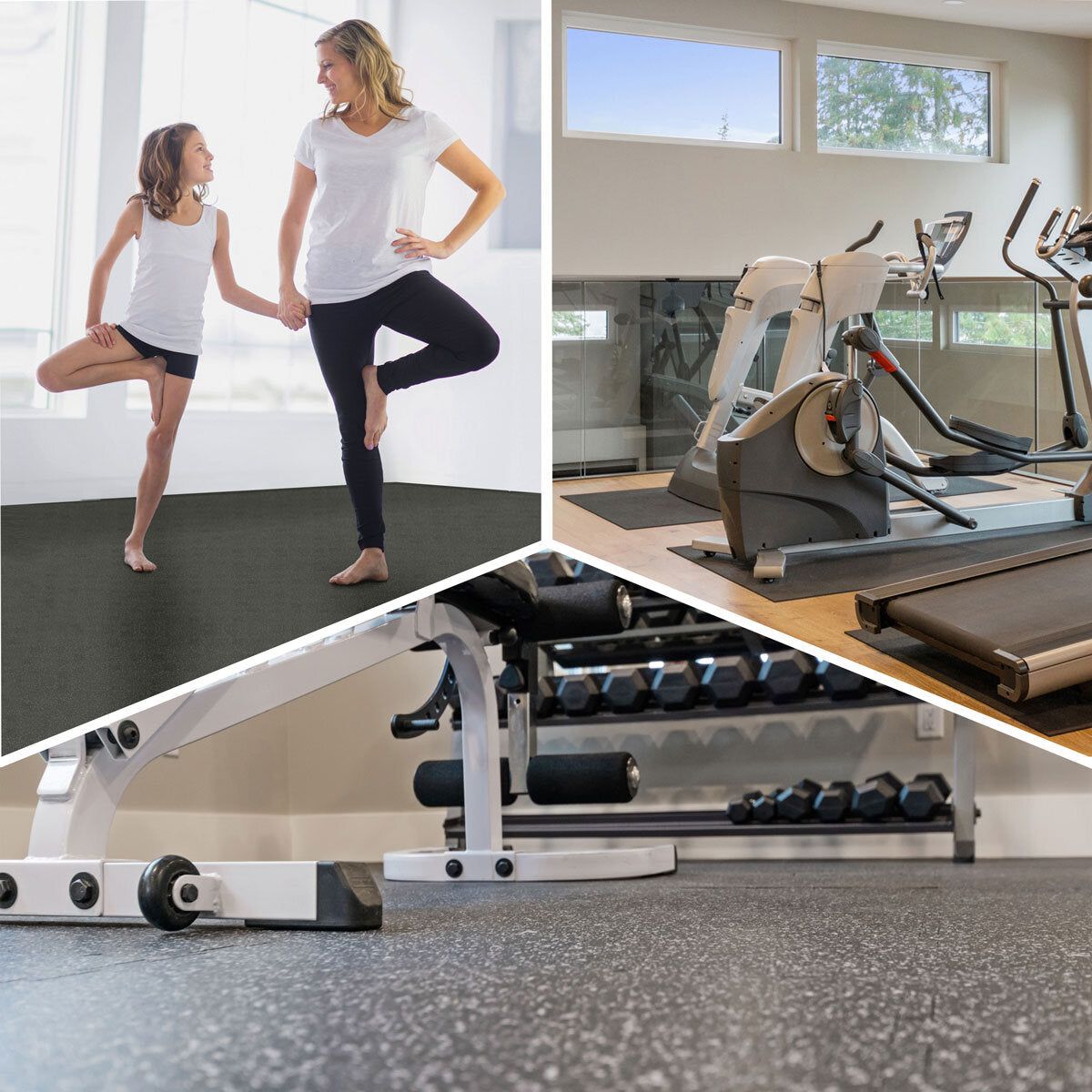 Rubber King Challenger Series Fitness Interlocking Floor Tiles (48.2 x 48.2 cm) - 10 Pack