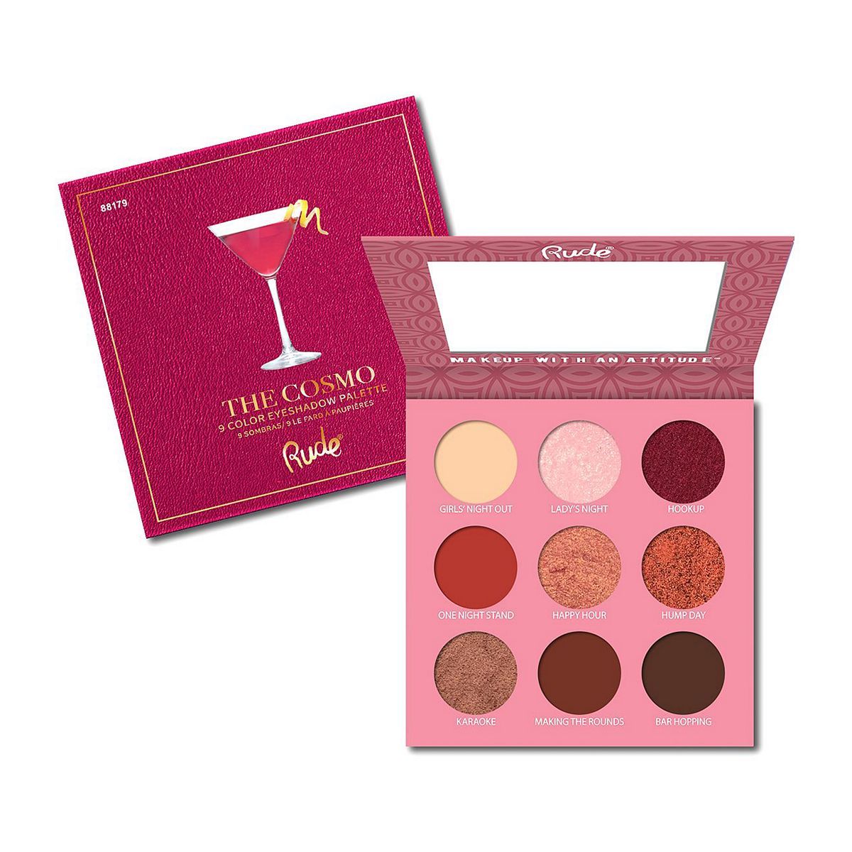 Rude Cosmetics COCKTAIL PARTY 9 Eyeshadow Palette - The Cosmo