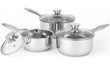 Russell Hobbs 3 Piece Stainless Steel Pan Set