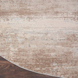 Rustic Textures Blended Beige Circle Rug, 160cm