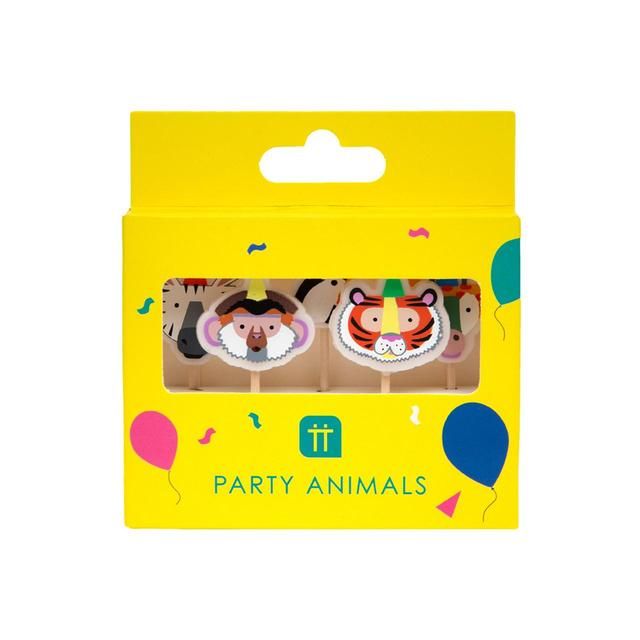 Safari Animals Birthday Candles 5 per pack