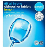 Sainsbury's All In One Dishwasher Tablets, Lemon x60