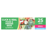 Sainsbury's Click & Seal Food Freezer Small Bags x25