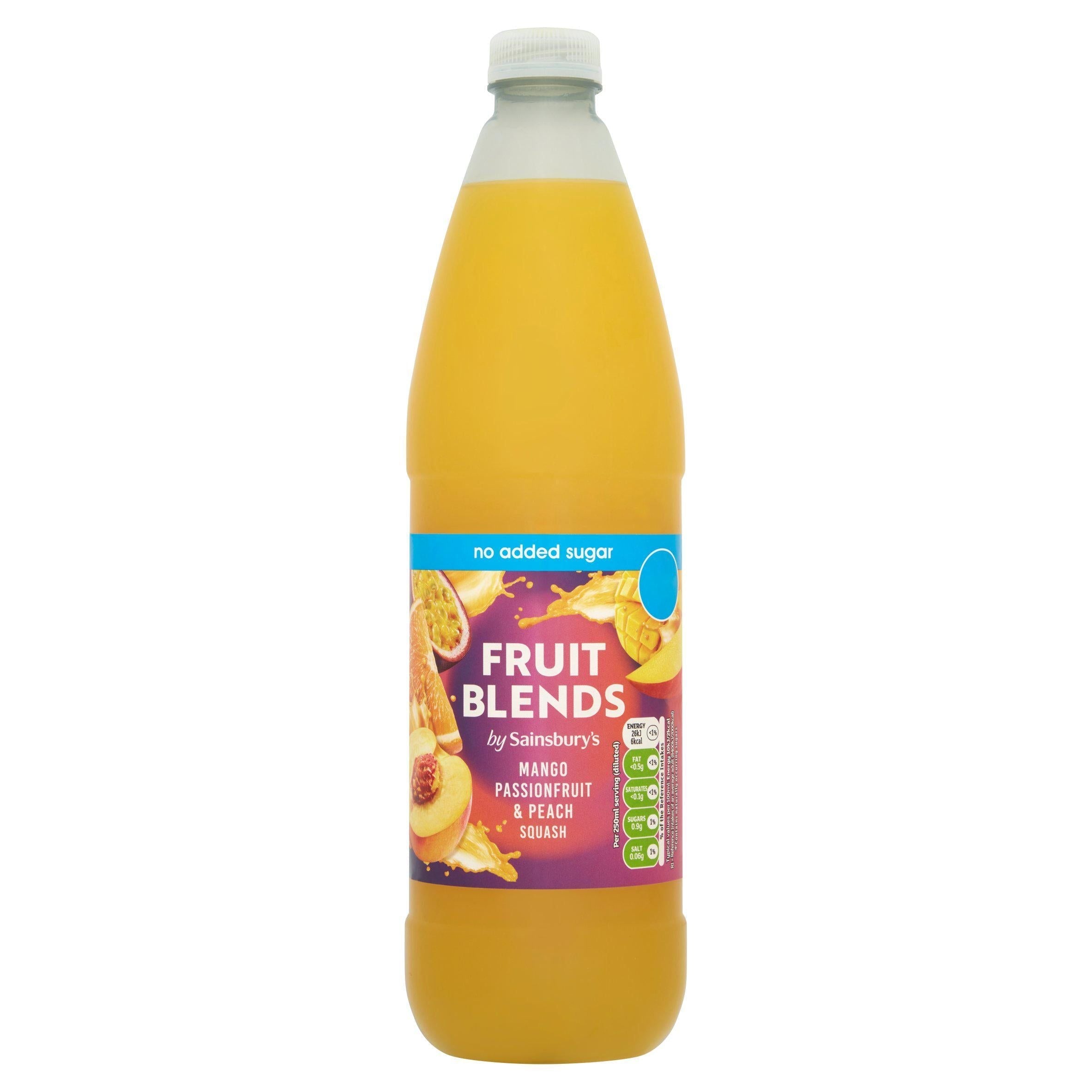 Sainsbury's Fruit Blends Mango Passionfruit & Peach Squash 1L
