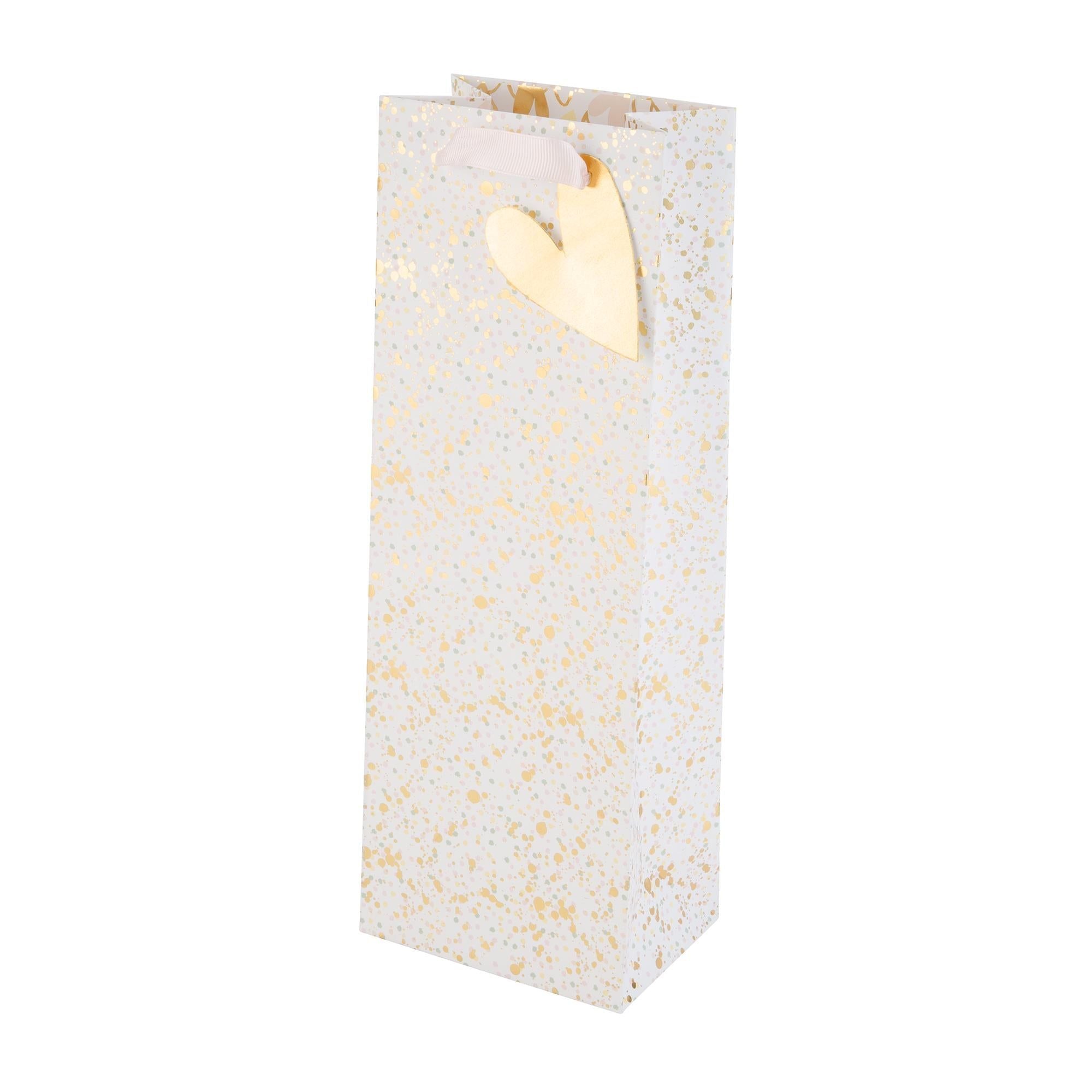 Sainsbury's Home Gold Speckle Bottle Gift Bag For Champagne Prosecco Wine