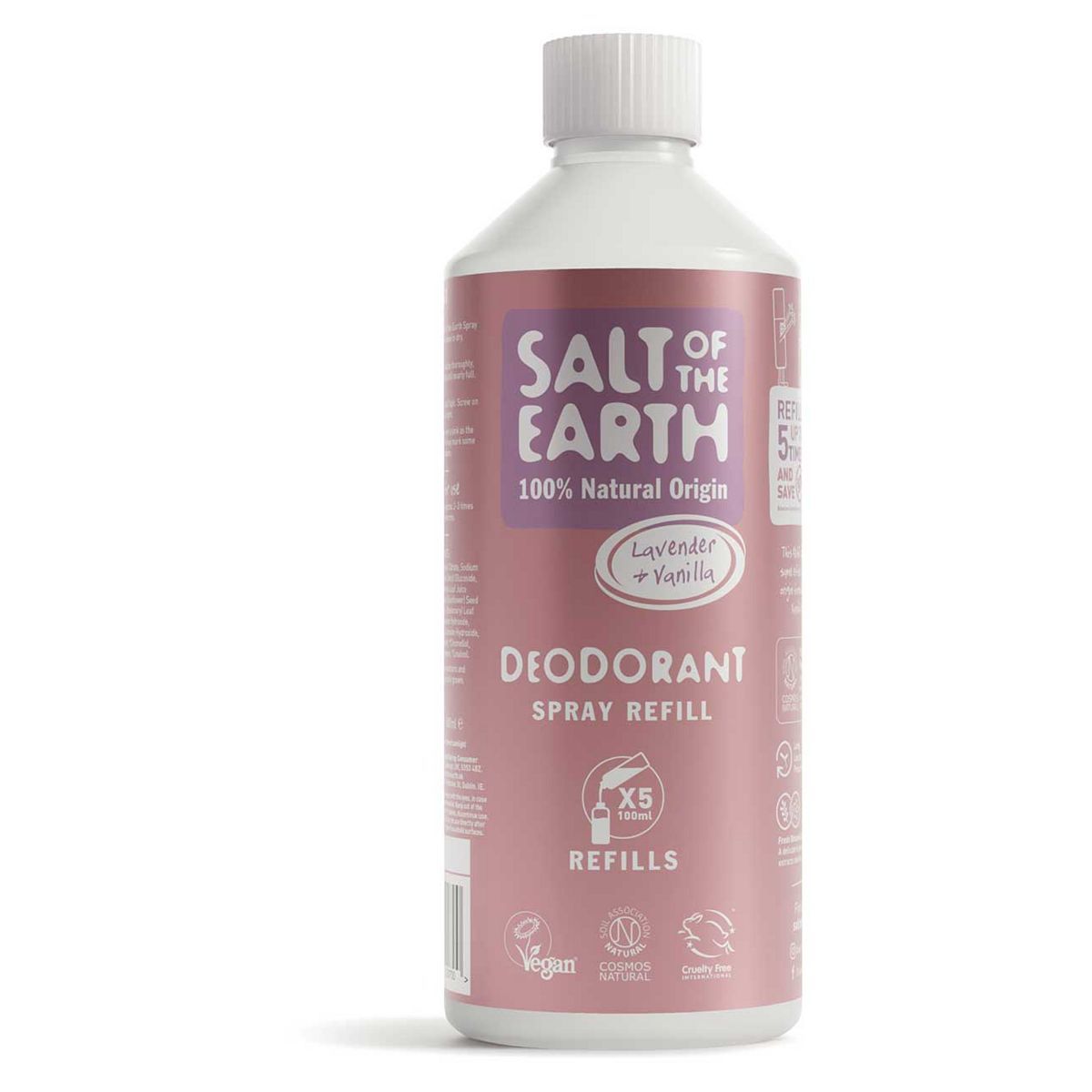 Salt of the Earth Refill Bottle Lavender & Vanilla Natural Deodorant - 500ml