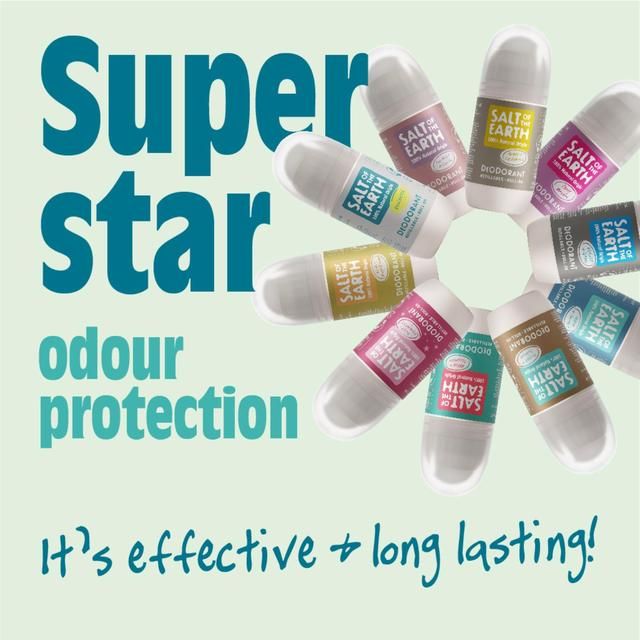 Salt of the Earth Unscented Natural Deodorant Refillable Roll-on 75ml