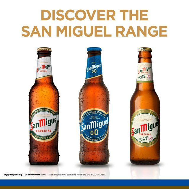 San Miguel Alcohol Free Lager Beer Bottles 4 x 330ml