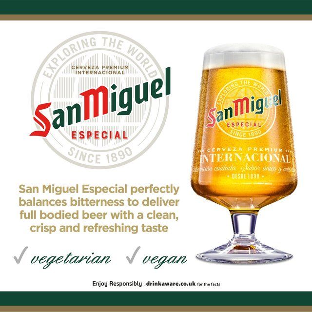 San Miguel Premium Lager Beer Cans 4 x 440ml