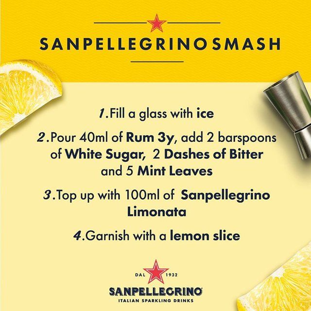 San Pellegrino Classic Taste Lemon Glass 4 x 200ml