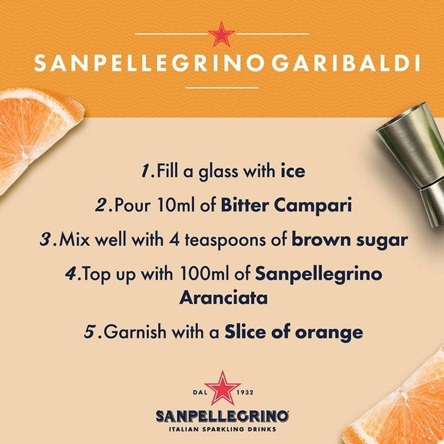 San Pellegrino Classic Taste Orange Glass 4 x 200ml