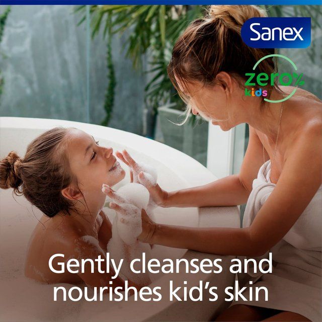 Sanex Zero% Kids Sensitive Bubble Bath and Body Wash Shower Gel 450ml