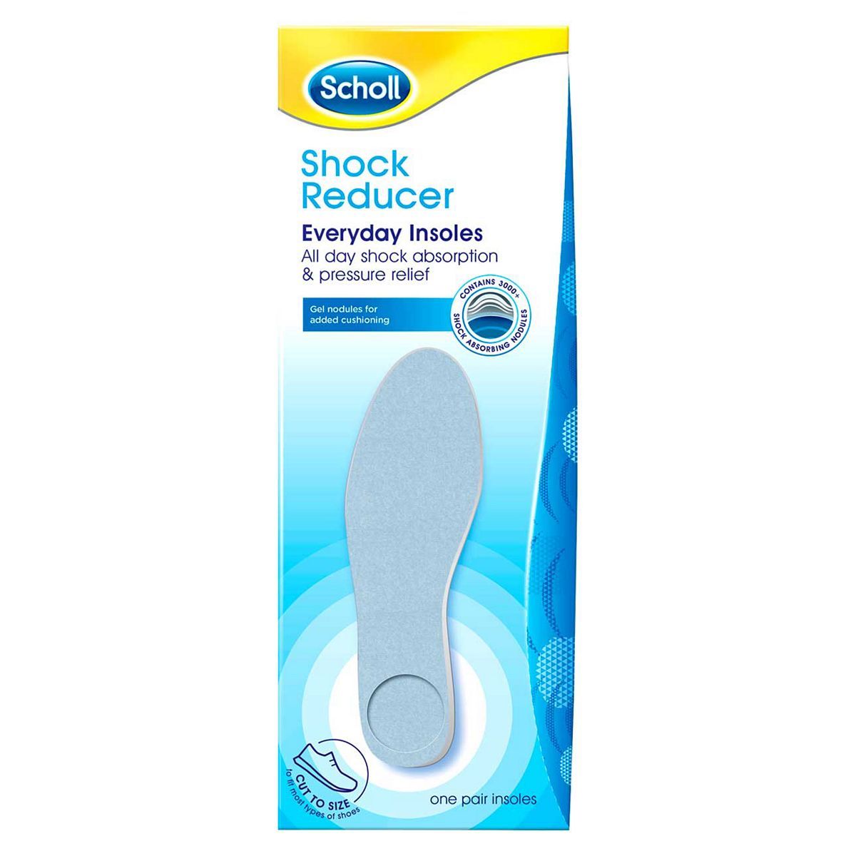 Scholl Shock Reducer Everyday Insoles - One Pair
