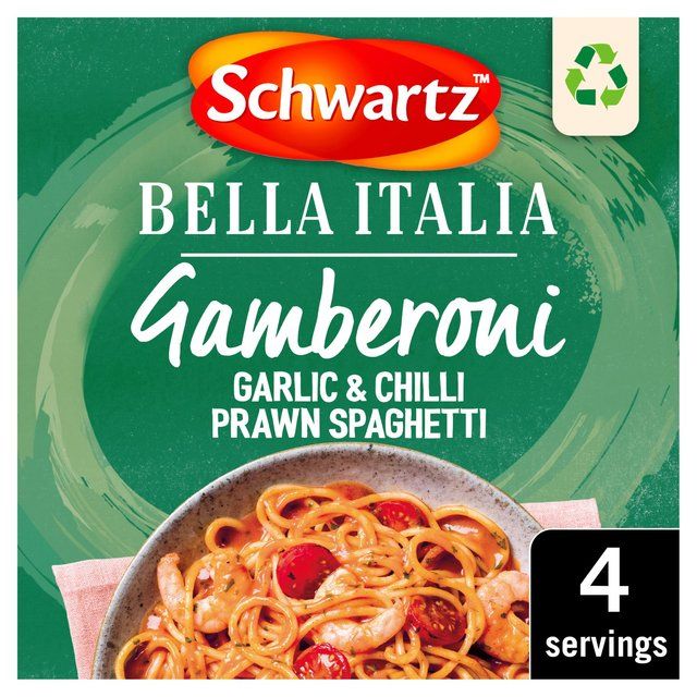 Schwartz X Bella Italia Gamberoni Garlic & Chilli Prawn Spaghetti 35g
