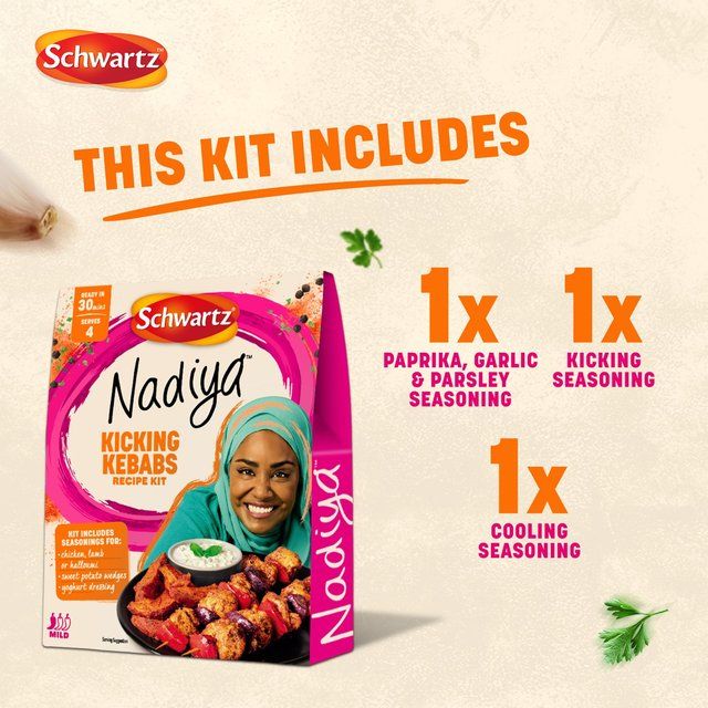 Schwartz x Nadiya Kicking Kebabs Recipe Kit 75g