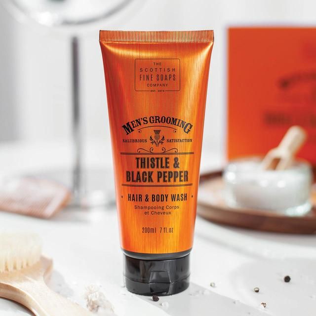 Scottish Fine Soaps Thistle & Black Pepper Hair & Body Wash Tube 200ml