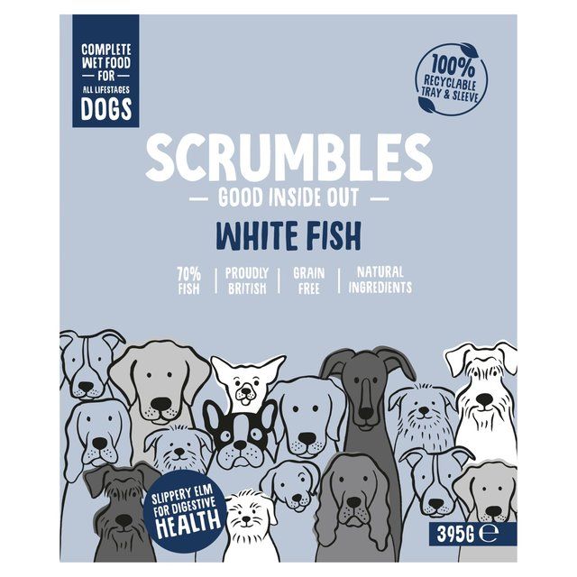 Scrumbles Dog Food Grain Free White Fish 395g