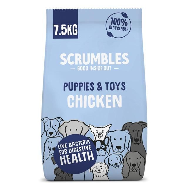 Scrumbles Gluten free Puppies & Toys Chicken Dry Dog Food 7.5kg