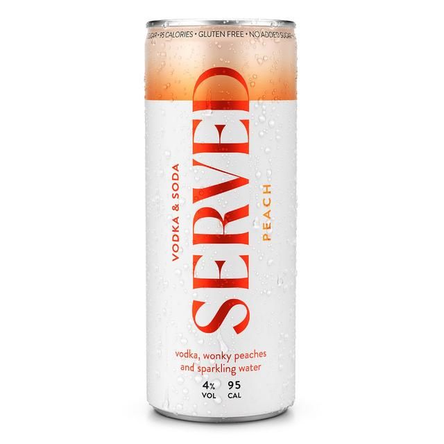 Served Peach Hard Seltzer 250ml