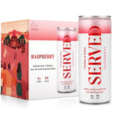 Served Raspberry Hard Seltzer 4 x 250ml