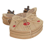 Set of 4 Reindeer Coasters 4 per pack