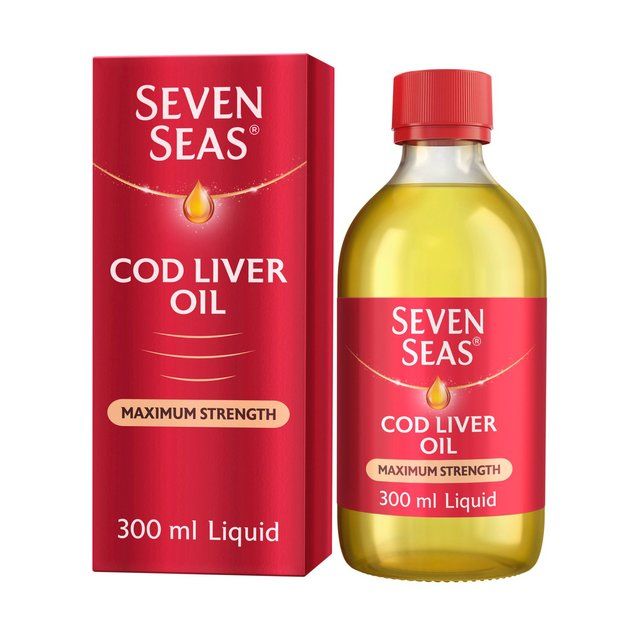 Seven Seas Cod Liver Oil Plus Omega-3 Maximum Strength Liquid 300ml
