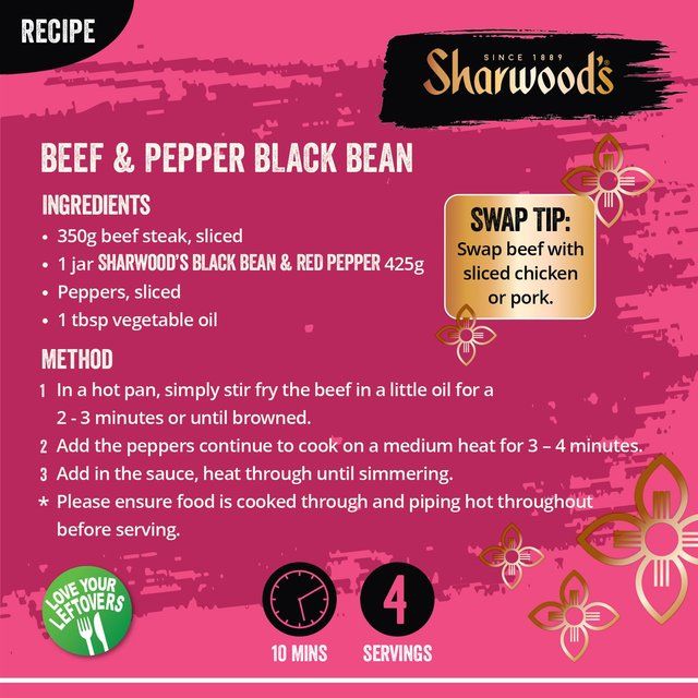 Sharwood's Stir Fry Black Bean & Red Pepper Cooking Sauce 425g