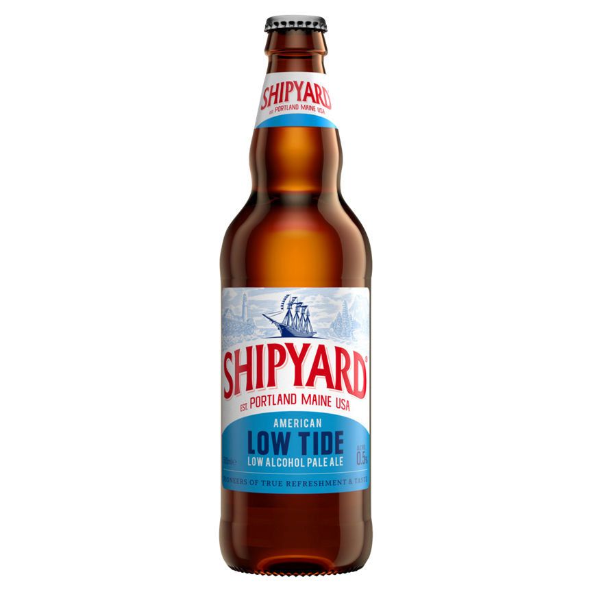 Shipyard Brewing Co Low Tide Alcohol Free American Pale Ale Beer Bottle