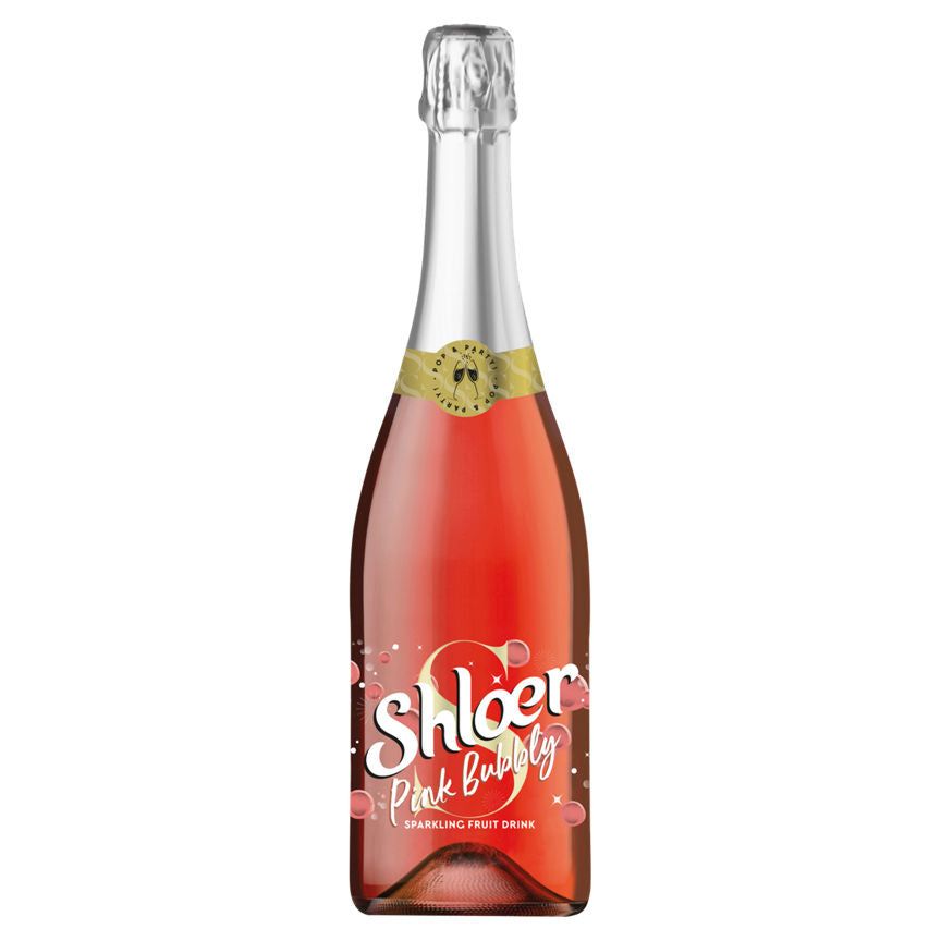 Shloer Pink Bubbly Non Alcoholic Sparkling Juice Drink