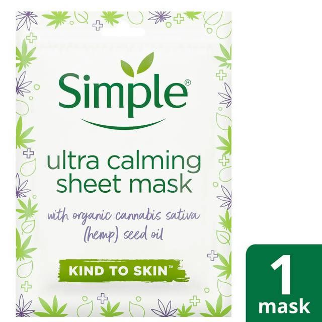 Simple Kind to Skin Biodegradable Ultra Calming Face Sheet Mask x1
