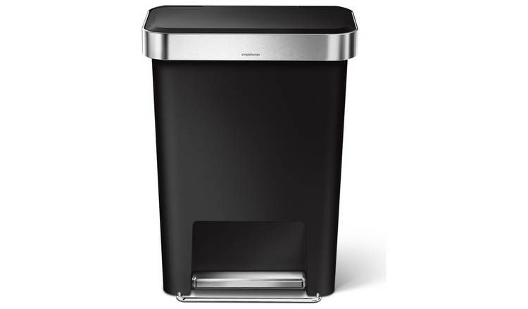 simplehuman 45 Litre Rectangular Pedal Bin - Black