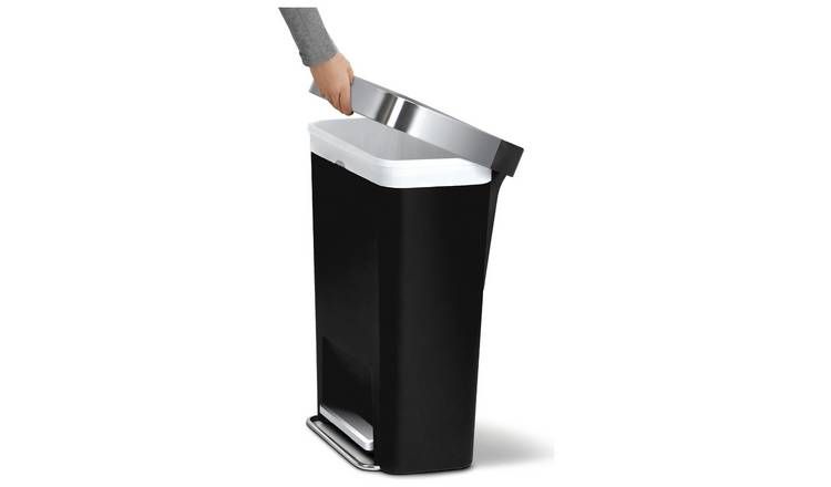 simplehuman 45 Litre Rectangular Pedal Bin - Black