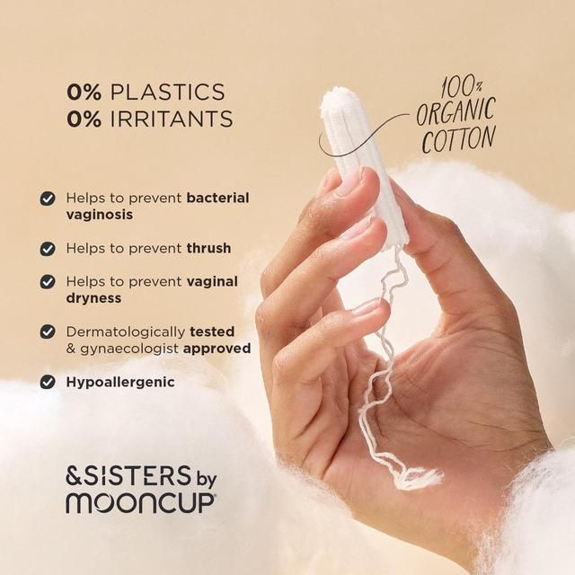 &SISTERS by Mooncup Gynaecologist Approved Non-Applicator Tampons Heavy 14 per pack