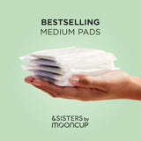 &SISTERS by Mooncup Organic Cotton Pads Medium/Day 10 per pack - McGrocer