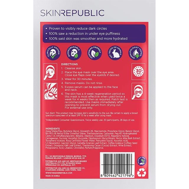 Skin Republic Biodegradable Brightening Under Eye Patch