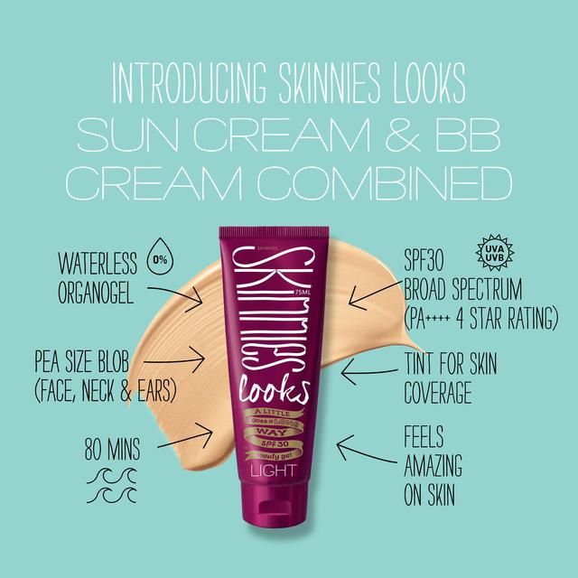 Skinnies Looks Tinted SPF 30 Light BB Cream Vegan 75ml