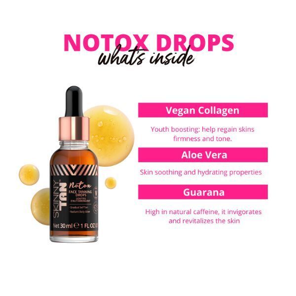 Skinny Tan Notox Face Tanning Drops with Vegan Collagen 30ml