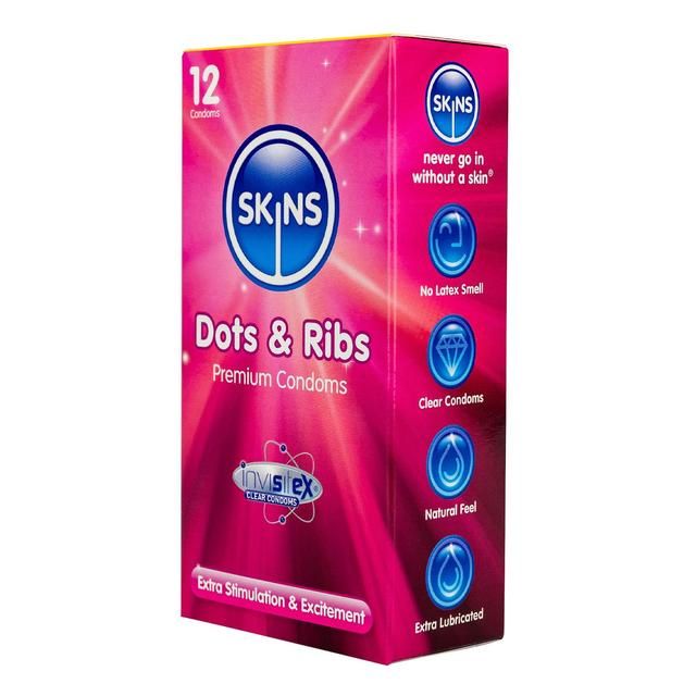 Skins Dots & Ribs Condoms 12 per pack