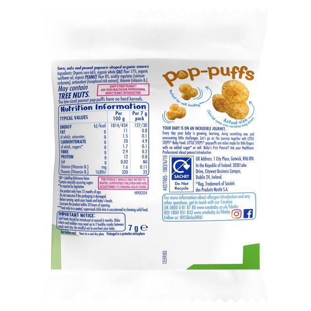 SMA Little Steps Pop-Puffs Peanut 7g