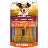 SmartBones 2 Medium Sweet Potato Rawhide Free Bone Dog Treats 158g