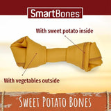 SmartBones 8 Mini Sweet Potato Rawhide Free Bones Dog Treats 128g