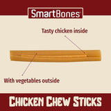 SmartBones Chicken Rawhide Free Sticks Dog Treats 10 per pack