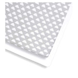 Snuz Twin Pack Fitted Cot Bed Sheets - Cloud