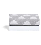 Snuz Twin Pack Fitted Crib Sheets - Cloud