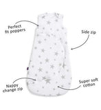 SnuzPouch 1.0 Tog Baby Sleeping Bag - Grey Star, 0-6 Months