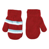 Sock Snob 2 Pk Baby Striped Knitted Winter Mittens Gloves Red / 2EA
