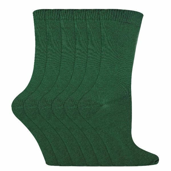 Sock Snob 6 Pk Childrens Solid Colour Cotton Socks 12-3 UK Grey / 6EA