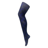 Sock Snob Ladies 80 Denier Opaque Patterned Tights 8-14 UK Cable Blue